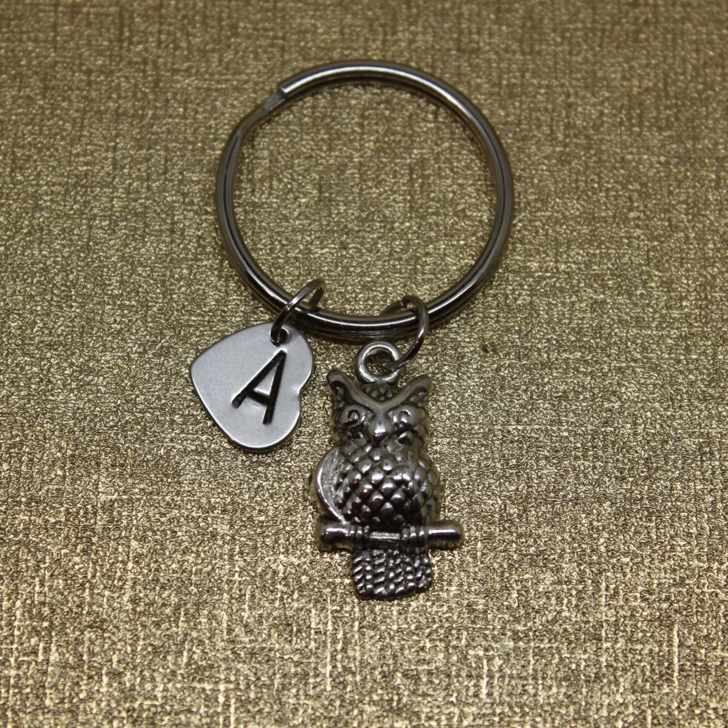 Owl Keychain Bird Charm Keychain Nocturnal Birds of Prey Etsy UK