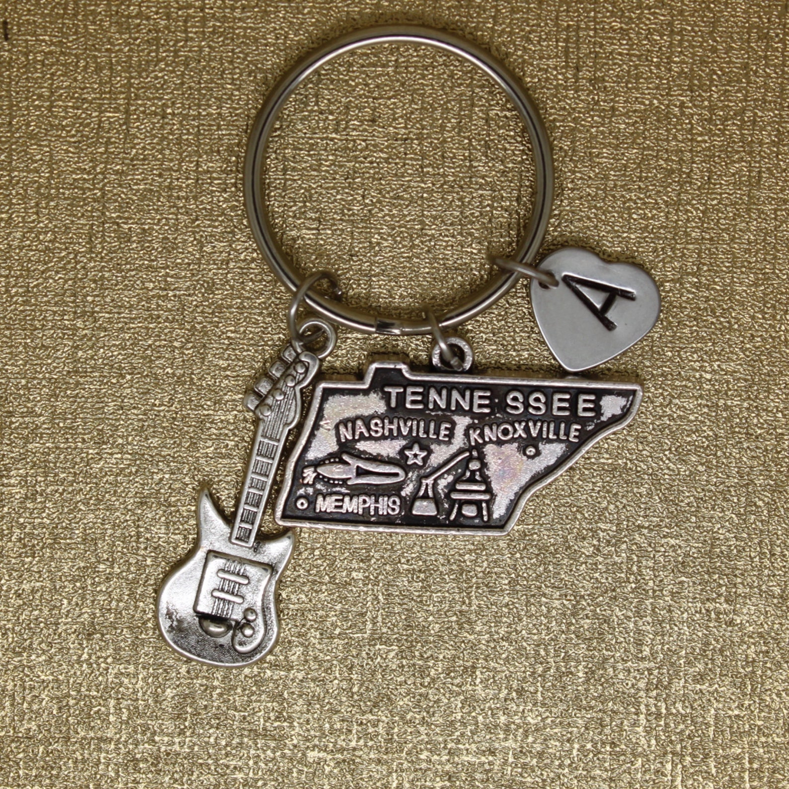 TENNESSEE State Keychain Memphis Nashville. Hand Made Etsy