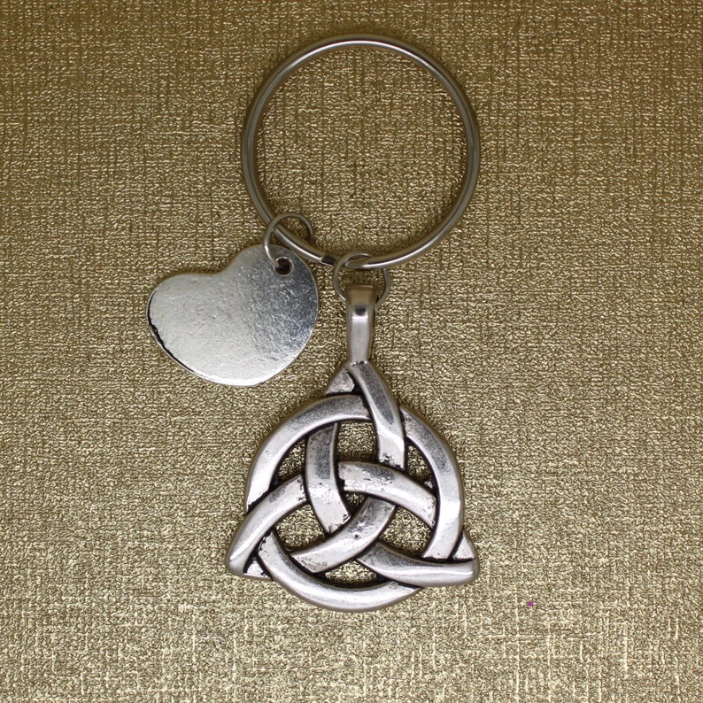 Celtic Knot Keychain Celtic Knot Irish Charm Initial Etsy