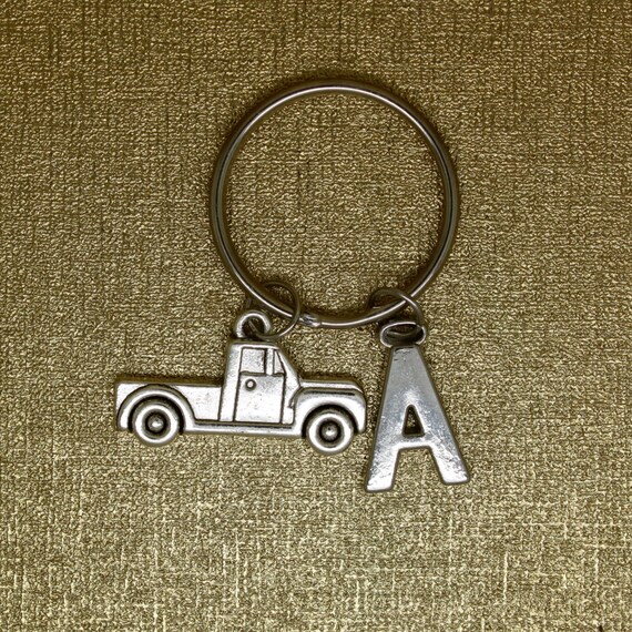CAR keychain car accessories keychain initial keychain Etsy