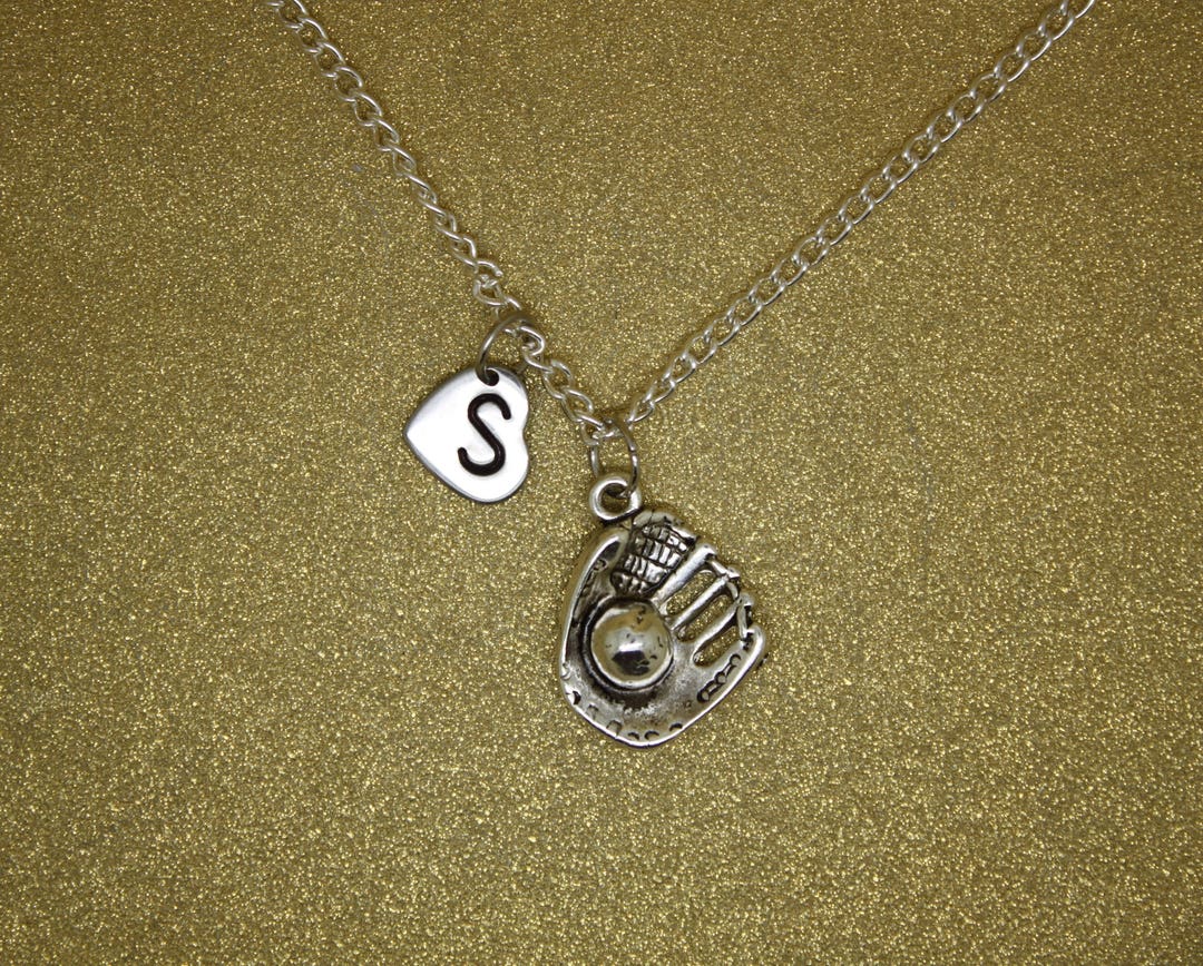 Baseball Glove Necklace Baseball Glove Pendant Necklace Etsy