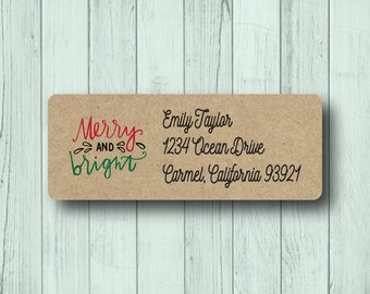 christmas address labels etsy
