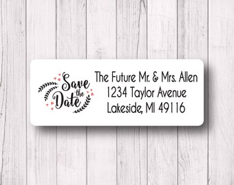 save the date labels etsy