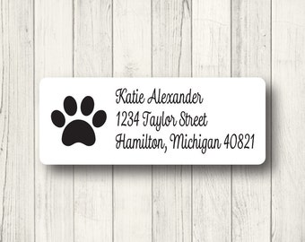dog address labels etsy