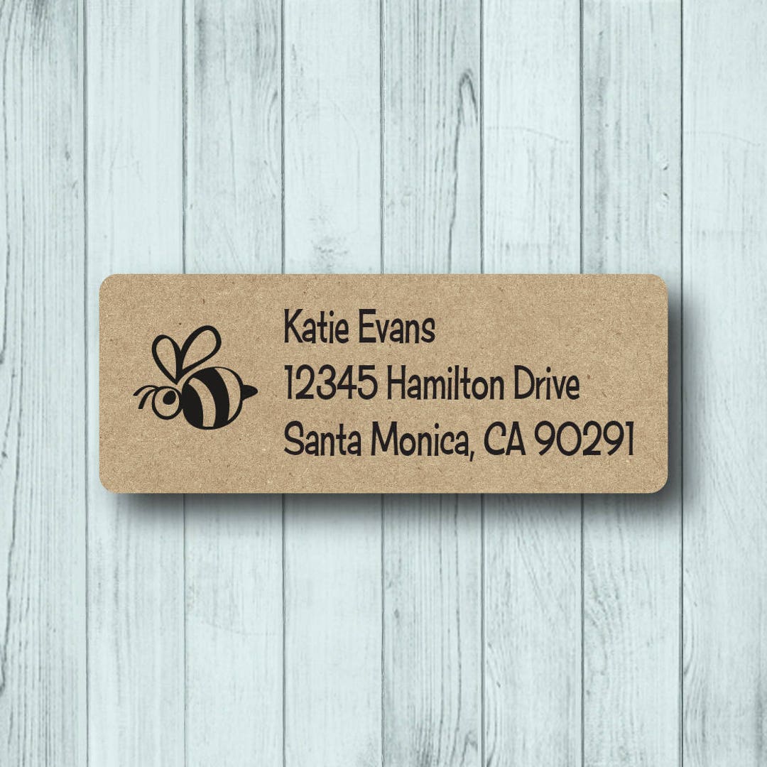 Bee Return Address Labels Personalized Beekeeper Honey Bee Buzz Fancy