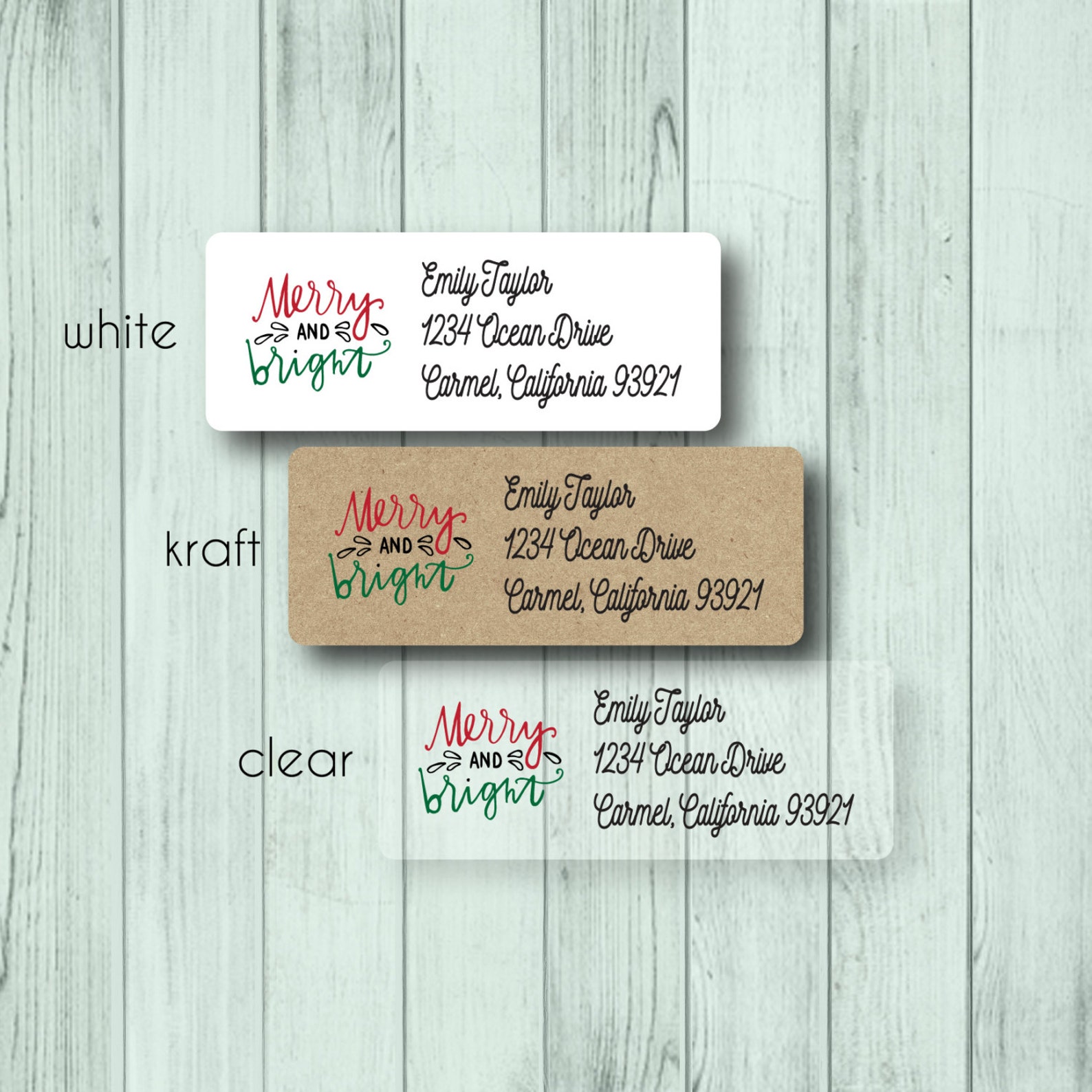 Custom Christmas Address Labels Personalized Holiday Fancy - Etsy