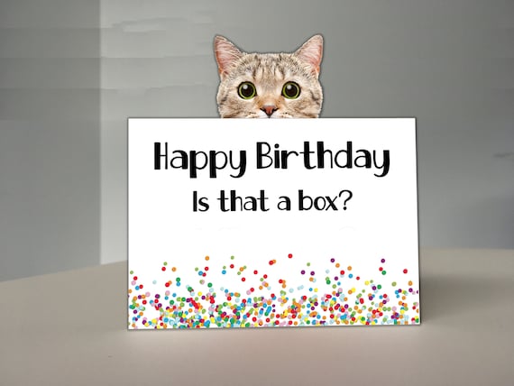 Joyeux Anniversaire Chat Est Quune Boite Carte Danniversaire Etsy Canada Joyeux Anniversaire Chat Est Quune Boite Carte Danniversaire Etsy Canada