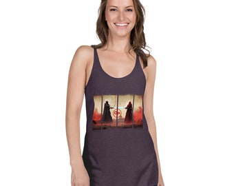 Fire and Fate Dark Force Custom Sabers Women's Racerback Tank-Top