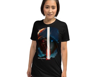 Dark vs Light Graphic Short-Sleeve Unisex T-Shirt by Dark Force Custom Sabers