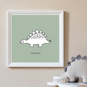 Dinosaurs Print, Stegosaurus Print, Baby Room Decor, Dinosaur Decor, Kids Room Decor, Dinosaur Nursery