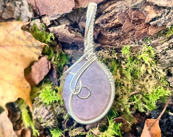 Rose Quartz Necklace Handmade Wire Wrapped Jewelry Healing Crystals and Stones Rose Quartz Pendant Heart Chakra Jewelry Crystal Gift For Her