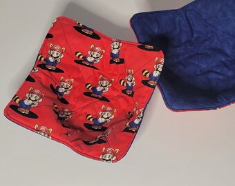 Super Mario Bros Bowl Cozy Set, Microwavable Cotton Bowl Holders