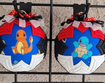 Pokémon Squirtle and Charmander 4 Inch "Quilted" Ornament