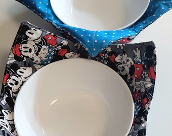Mickey and Minnie Mouse Bowl Cozy, Microwavable Cotton