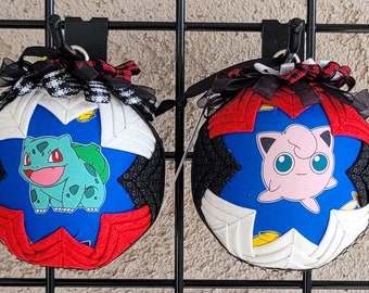 Pokémon Jiggly Puff and Bulbasaur 4 Inch "Quilted" Ornament