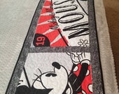 Disney Mickey Mouse and Minnie Mouse Quilted Bed Runner, Disney Table Runner for Kitchen or Dining Decor, Disney Gift Idea, Ready to Ship
