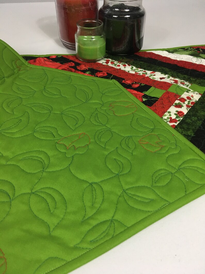 Quilted Rose Garden Table Runner for Mother's Day Bridal Etsy