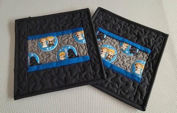 Star Wars Kawaii Quilted Pot Holders, Insulated Potholders - Set of 2