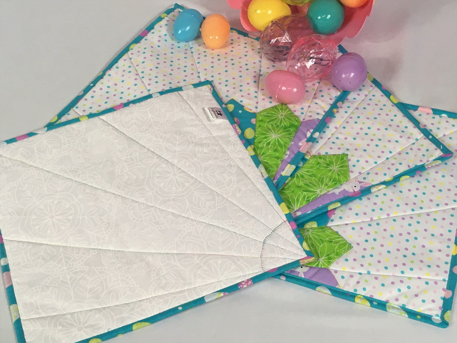 Easter Quilted Placemats Set of 4 Spring and Easter Quilted Etsy