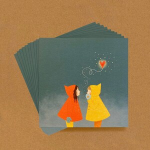 10x Tarjeta para dos niños