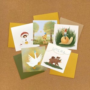 Set de 5 cartas alegres