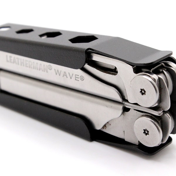 Leatherman wave sheath - Adjustable belt size - rotatable belt clip - Made in USA- by RAE GEAR