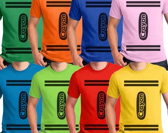 Create Your Crayon Color T-shirts Halloween Costume Cosplay
