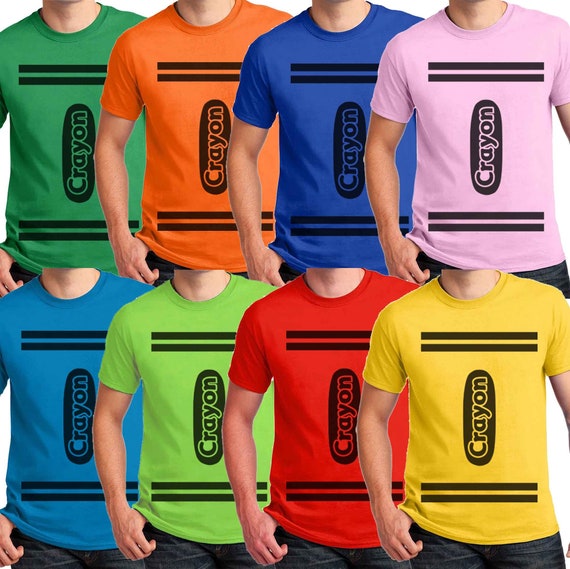 Create Your Crayon Color T-shirts Halloween Costume Cosplay T-shirt All  Men's Youth Women Sizes Available 