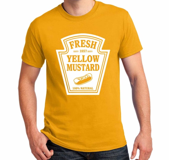 Yellow Mustard T-shirt Halloween Costume Cosplay Shirts Mens - Etsy