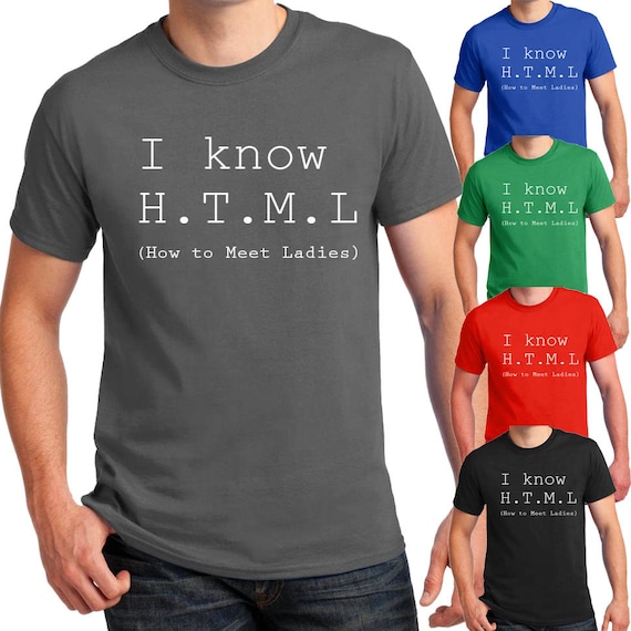 arrastrar Presentar carrete Sé HTML camiseta Silicon Valley Funny geek camisetas adulto - Etsy España