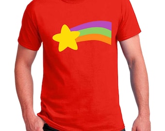 Rainbow Star print T-shirt Halloween cosplay costume Men's, Women's, Youth Kids size Shirts
