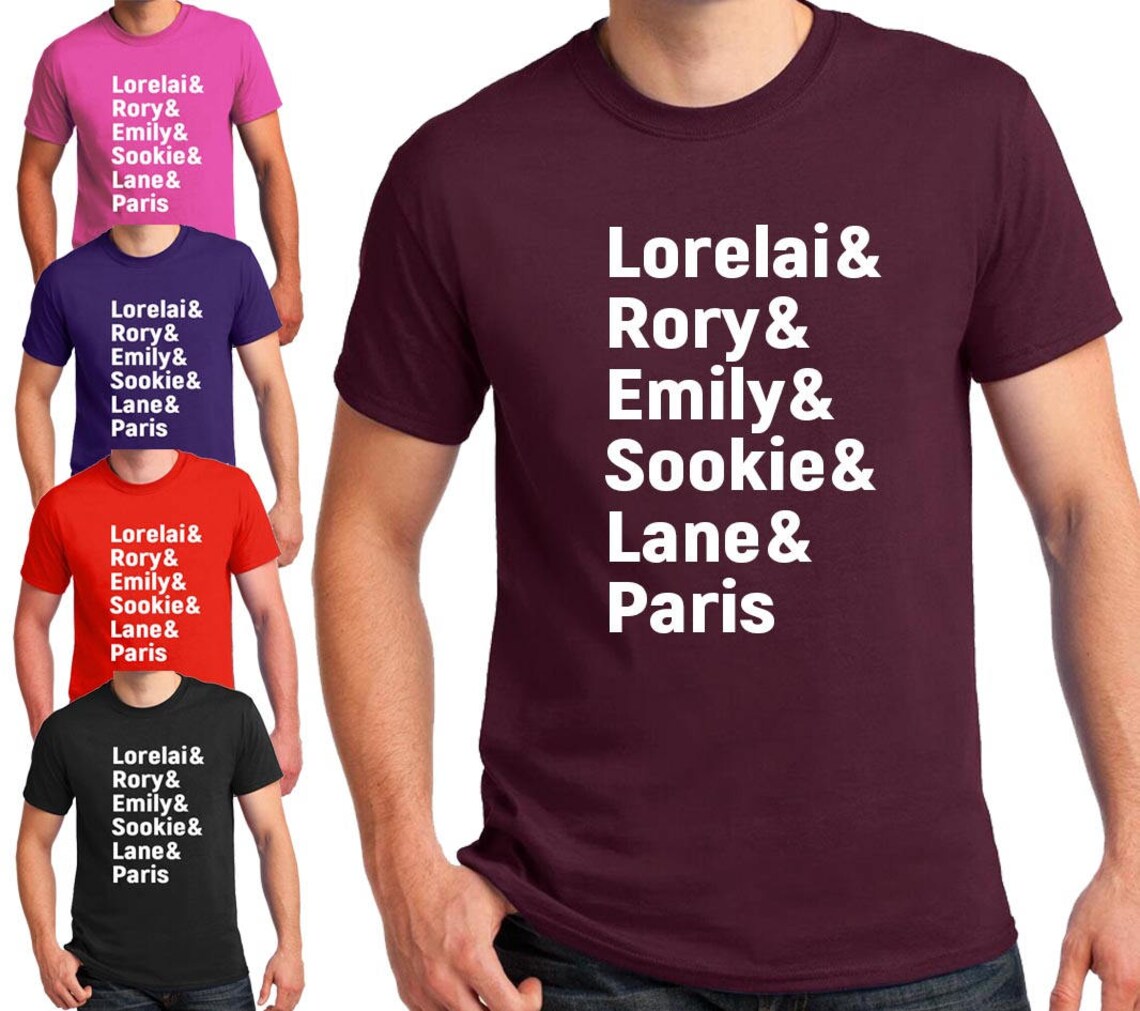 Gilmore Girls Names T-shirt Lorelai Rory Emily Paris Unisex | Etsy