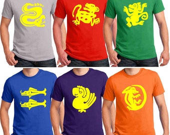 Hidden Temple Team T-shirt group Halloween Costume Men&#39;s, Women&#39;s, Youth, Toddler,Baby Family Cosplay shirts