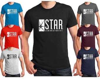 STAR Labs T-shirt Halloween Costume Dr Wells Cosplay Unisex Adult