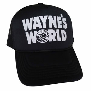 Wayne&#39;s World Hat Wayne Campbell Garth Shwing Cosplay Trucker Foam Mesh Party Caps