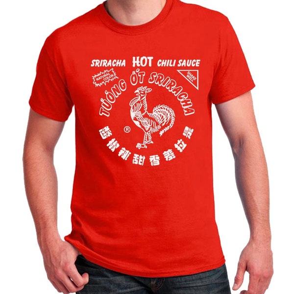 Sriracha Hot Chili Sauce T-shirt Rooster Awesome Sause T-shirt Men's, Women and Youth sizes