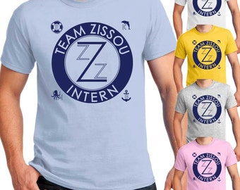Team Zissou Intern T-shirt Life Aquatic Captain Zissou cosplay Shirts Men's Youth sizes