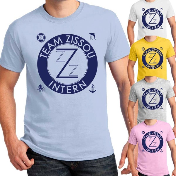 Team Zissou Intern T-shirt Life Aquatic Captain Zissou cosplay Shirts Men's Youth sizes