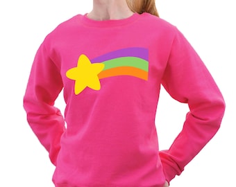 Mabel Pines Rainbow star Sweatshirt Halloween costume cosplay Fuchsia pink Sweater Hoodie