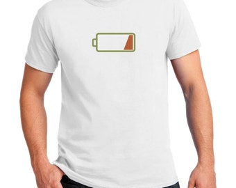 Low Battery T-shirt Silicon Valley Geek T-shirts Adult S-4XL T-shirts