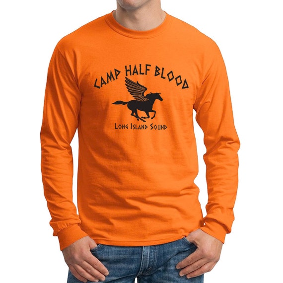 Camp Half Blood Long Island Sound Orange T shirt Unisex Boys Percy Jackson