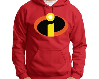 The Incredibles Hoodie Adult, Youth and Toddler Size Incredibles Hoodie Sweatshirts