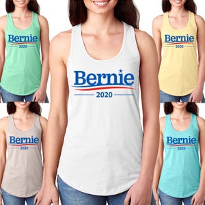 Bernie Sanders 2020 Tank Top Presidential Campaign Vote for Sanders Ladies Racerback Tank Shirts S-2XL