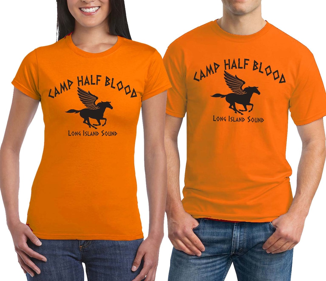 CAMP HALF BLOOD T-SHIRT Long Island Sound orange percy jackson Rick Riordan  KIDS