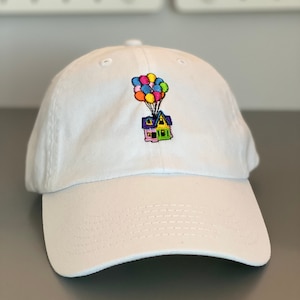 UP house with Balloons embroidered Hat Disney Pixar Carl Ellie&#39;s Adventure fan adjustable cap