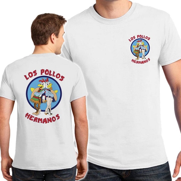 Los Pollos Hermanos 2 sided T-shirts Men's, Women's, Youth, Toddler and Baby Bodysuit Creeper Halloween Cosplay shirts