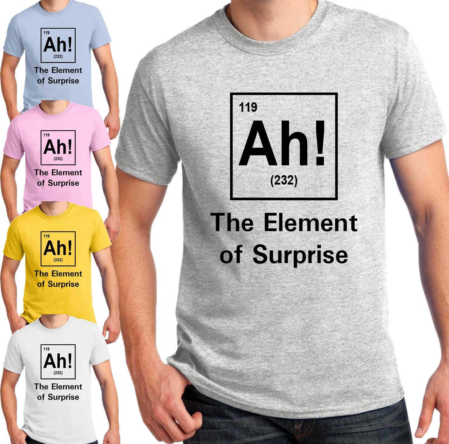 Den aktuelle Thriller Tomhed Ah the Element of Surprise Funny Chemistry Science T-shirt - Etsy Hong Kong