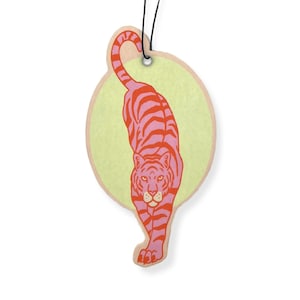Neon Tiger Air Freshener; Pop Art; Cute Y2k Gift