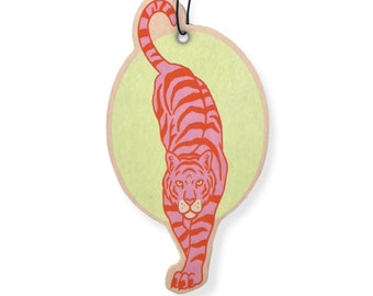 Neon Tiger Air Freshener; Pop Art; Cute Y2k Gift