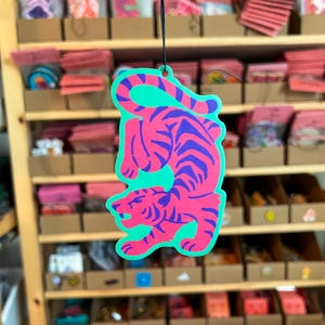Red Tiger Air Freshener; Fun illustrated decor; Cute Gift
